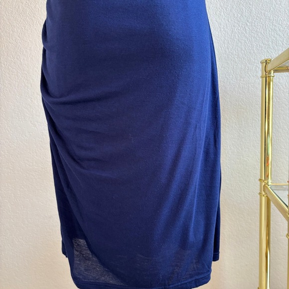 BTFBM‎ Size S Ruched Bodycon Dress Sleeveless Tank Style Navy Blue Mini Casual - Picture 15 of 16